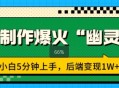 AI制作爆火“幽灵娘” 小白5分钟上手，后端变现1W+